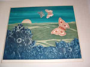 Ank Spronk - Kleurets / Preegdruk. Titel, "Vluchtig samengaan". verkocht voor € 45!