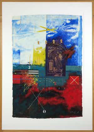 Piotr Konkel - Zeefdruk, Zonder titel II - Ingelijst (Groot) verkocht voor € 1!