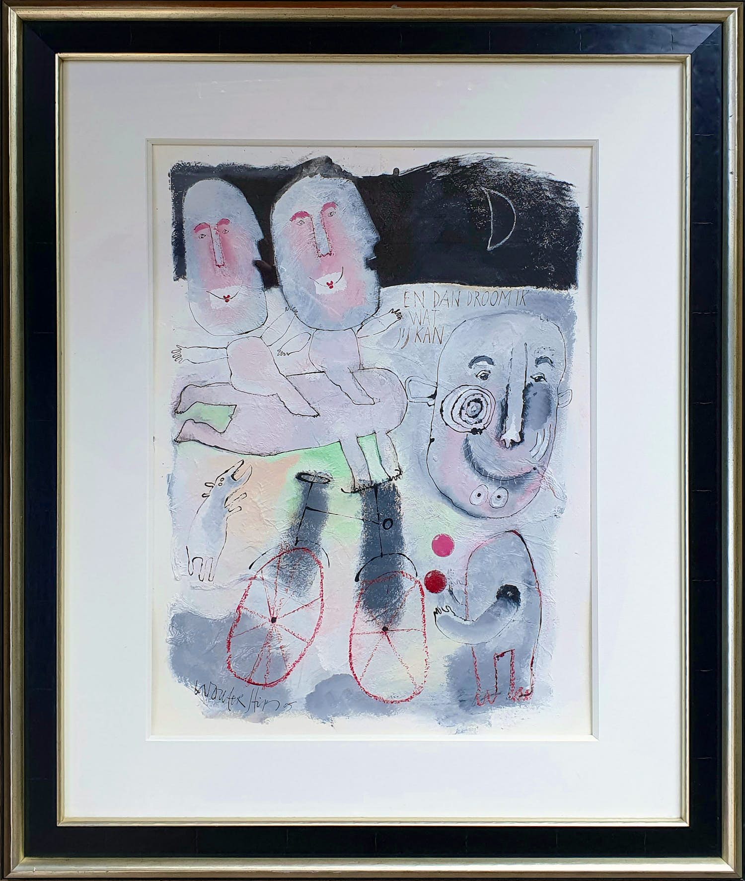 Wouter Stips - Unicum: 'En dan droom ik wat jij kan' - Ingelijst verkocht voor € 295!