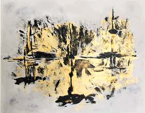 John Foppen - Golden Chaos .........# K 03. XL . GROOT. verkocht voor € 179!