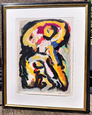 Karel Appel - Ivresse, liho (mooi ingelijst, groot!) kopen? Bied vanaf 1450!