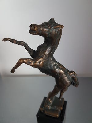 Ruurd Hallema - Bronzen beeld "Steigerend Paard" kopen? Bied vanaf 50!