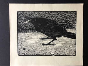 Jan Mankes - Houtsnede Zwarte Kraai - Gesigneerd - 1918 kopen? Bied vanaf 395!