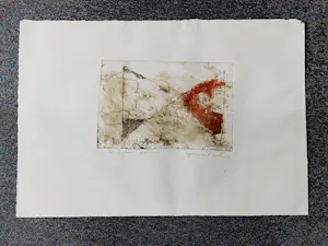 Anton Heyboer - Bijzondere in 1985 Epr. d'Artiste gemaakte Ets "Koningsgraf" potloodgesigneerd kopen? Bied vanaf 74!