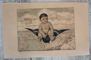 Hans Thoma - Litho: Amor op vogel - 1897 kopen? Bied vanaf 149!