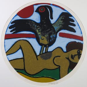 Corneille - Zeefdruk, Tete pensive - Ingelijst kopen? Bied vanaf 200!