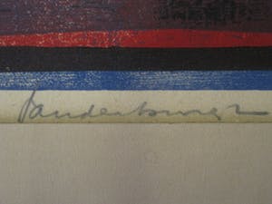 Niet of onleesbaar gesigneerd - Krachtige - omstreeks 1950 - Linosnede "de Stier" - gesigneerd kopen? Bied vanaf 10!