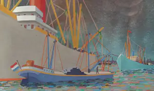 Cornelis Witters - Bedrijvigheid in de Rotterdamse haven kaufen? Bieten Sie von 150!