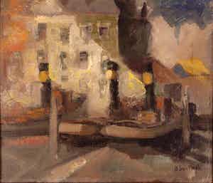 Beer Suringh - Rimen en banden - 1960 - olieverf op hardboard - Rotterdam verkocht voor € 20!