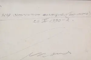 Eugène Brands - Gouache: Composition Cosmique - 1990 kopen? Bied vanaf 1295!