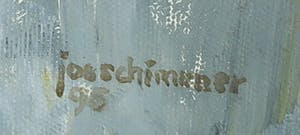 Jos Schimmer - Olieverf op doek, Zonder titel - Ingelijst kopen? Bied vanaf 1!