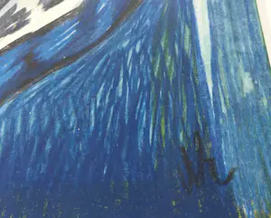 Dick Elffers - compositie met planten | pastel-/krijttekening - ingelijst kopen? Bied vanaf 50!