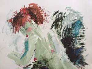 Annemarie de Groot - Subtiel naakt | Grote kleuren zeefdruk kopen? Bied vanaf 44!