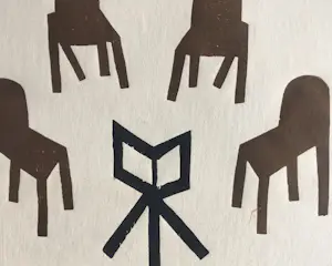 Klaas Gubbels - Klaas Gubbels houtdruk ‘Hongaars Strijkkwartet’ – 2006 - oplage 45 ex kopen? Bied vanaf 485!