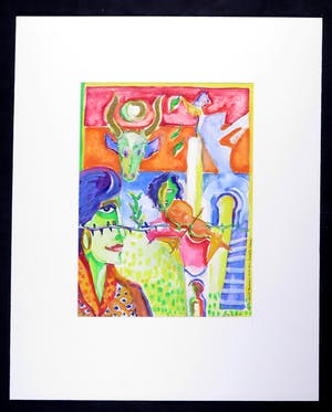 Joe Wols - Acryl op papier, Op de wereld kopen? Bied vanaf 1!