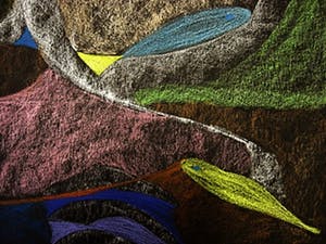 Paul Koning - Bijzonder Psychedelisch jaren 70 Pastel "Galactisch Stelsel" gesigneerd kopen? Bied vanaf 10!