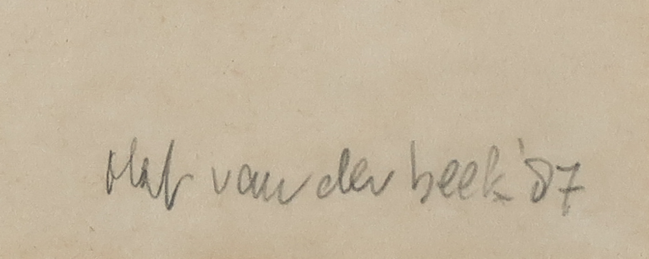 Olaf van der Beek - Houtsnede, Zonder titel - Ingelijst  kopen? Bied vanaf 20!