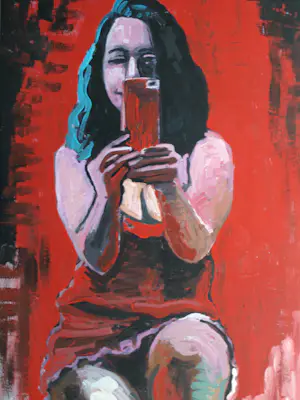 Peter Klashorst - Acrylverf op doek , Mathilda – 120 x 50 cm - 2018 kopen? Bied vanaf 250!
