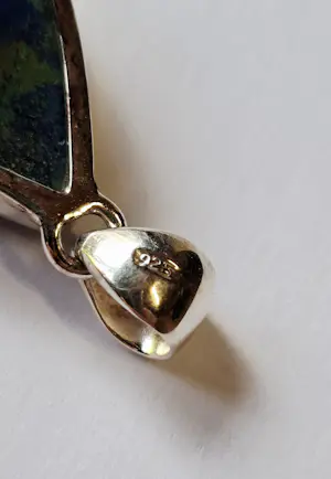 Zilveren Bijzondere hanger met Azuriet en  malachiet kopen? Bied vanaf 95!