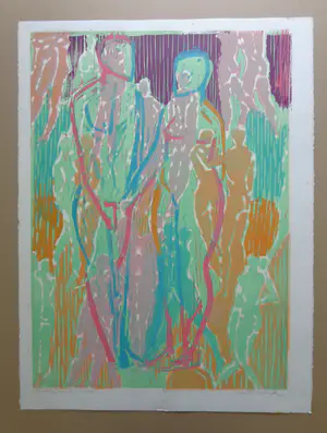 Luuk Scholten - DICHTBIJ - VERAF - PAAR / KLEURHOUTSNEDE / 76x57cm / SIG kopen? Bied vanaf 25!