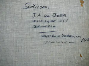 Jan A. de Boer - De Zaanstreek -houtskooltekening op aquarelpapier- kopen? Bied vanaf 35!