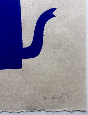 Klaas Gubbels - sjabloondruk 'Blauwe kan' - 2016 - oplage I/IV kopen? Bied vanaf 250!