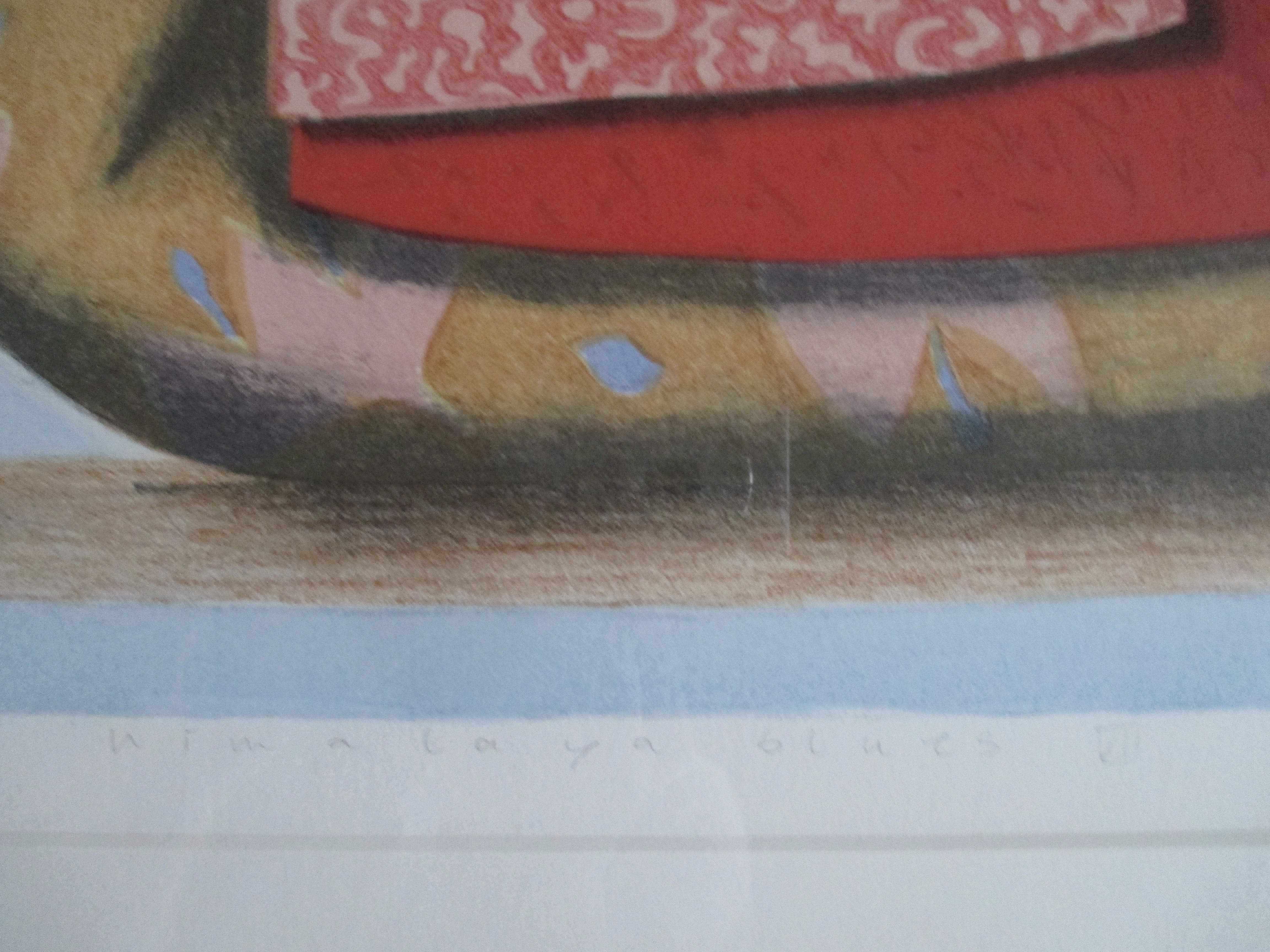 Lon Buttstedt - Ingelijste itho "Himalaya Blues VII" Barth lijst kopen? Bied vanaf 55!