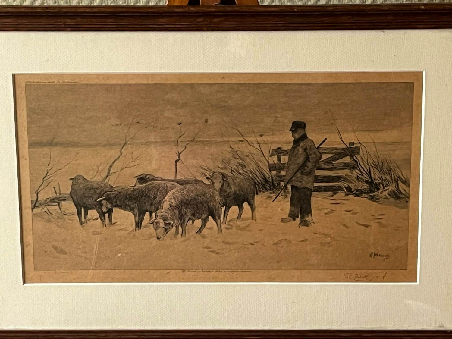 Philip Zilcken - Landschap met herder en schapen kopen? Bied vanaf 45!