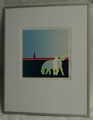 Heleen van der Tuin - Ingelijste zeefdruk, “Peerd van Ome Loeks” - 1989 kopen? Bied vanaf 30!