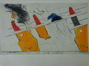 Hannes Postma - HOCUS FOCUS / KLEURETS / 38x53cm / SIG / 1966 kopen? Bied vanaf 55!