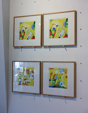 Saskia Bremer - VIER zeefdrukken inclusief lijsten! New Age kopen? Bied vanaf 50!