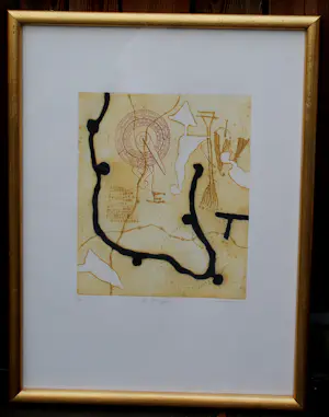 Richard Texier - Ingelijste ets: le 3ème jour kopen? Bied vanaf 99!