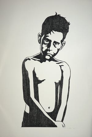 Mariska van Duffelen - Houtsnede, Zonder titel kopen? Bied vanaf 1!