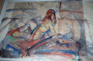 Rob Aussen - collectie van 9 grote aquarellen naakte vrouwen kopen? Bied vanaf 250!