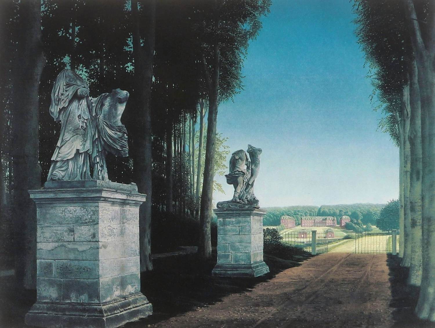Carel Willink - Zeefdruk: Gezicht op châtau Dampierre kopen? Bied vanaf 299!