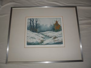 William Palluth - Aquatint. Titel,"Winter impressions 1". kopen? Bied vanaf 10!