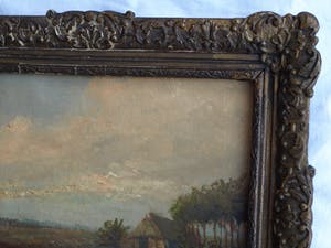 Niet of onleesbaar gesigneerd - Olieverf op doek , “Landschap”, Haagse School? – gesigneerd & ingelijst kopen? Bied vanaf 10!
