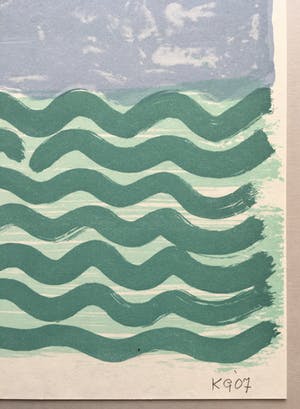 Klaas Gubbels - litho op handgeschept papier 'Het Water' - 2007 kopen? Bied vanaf 145!