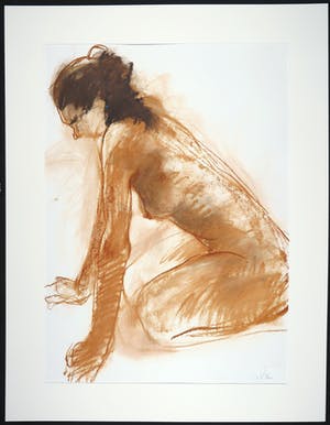 Franscz Witte - Gemengde techniek op papier, Figuur (naakt) kopen? Bied vanaf 1!