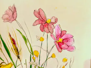 Virginie Cokelberghe - Twee aquarellen. Boeketten bloemen. kopen? Bied vanaf 99!