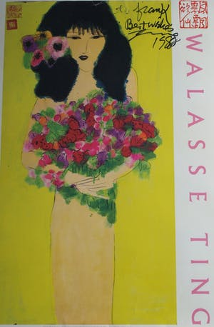 Walasse Ting - Gesigneerd affiche Gallery Delaive , I bought these Flowers on the Market - 1988 kopen? Bied vanaf 50!