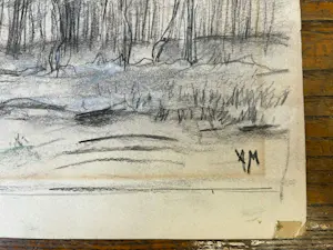 Anton Mauve (sr.) - Bomenrij in een winters landschap kopen? Bied vanaf 110!