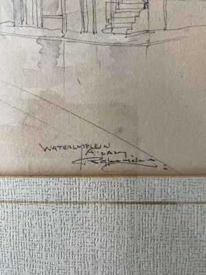 Jan Rijlaarsdam - Stadsgezicht waterlooplein Amsterdam. kopen? Bied vanaf 250!