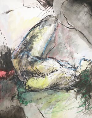 Franscz Witte - Gemengde techniek op papier, Zonder titel kopen? Bied vanaf 1!