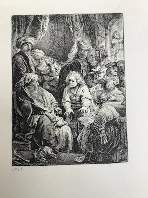 Rembrandt van Rijn - 9 etsen uit Rembrandt Bijbel kopen? Bied vanaf 100!