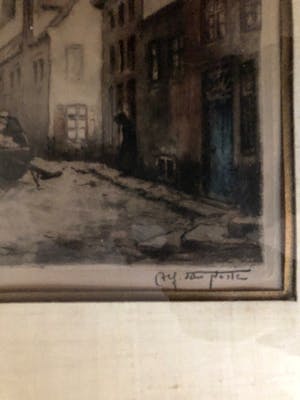 Alfred van Neste - Onze-Lieve-Vrouwekerk te Brugge - Ets / aquatint, Ingelijst kopen? Bied vanaf 55!