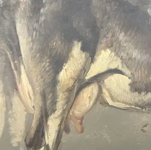 Anton Mauve (sr.) - olieverfstudie van een koe kopen? Bied vanaf 150!