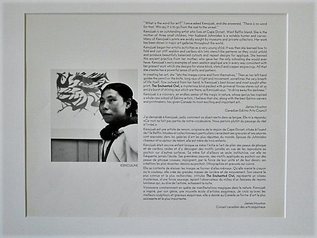 Kenojuak Ashevak - Bijzondere Inuit Kunst ! Gesigneerde Litho "Flying Geese"  kopen? Bied vanaf 1!