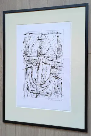 Jan Schoonhoven - Formatie, zeefdruk (netjes ingelijst) kopen? Bied vanaf 195!