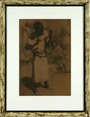 Frans Hogerwaard - Gravure, Tanger - Ingelijst vendu pour 40€ !